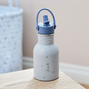 Personalised Name Engraved Grey Bottle