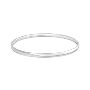 Sterling Silver Solid 3mm Court Bangle