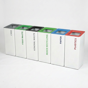 Modern Metal Office Recycling Bins