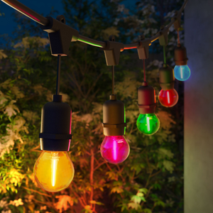 25m Guirlande Guinguette LED + câble de connexion 3m - IP65 - Liable - Avec 25 lampes LED