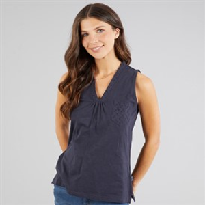 Weird Fish Womens Elexis Vest Navy