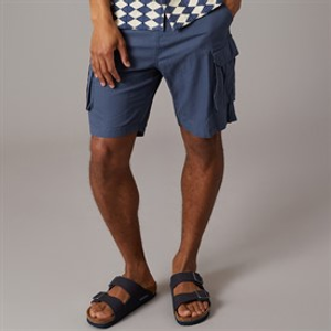 Brave Soul Mens Island Cargo Shorts Blue