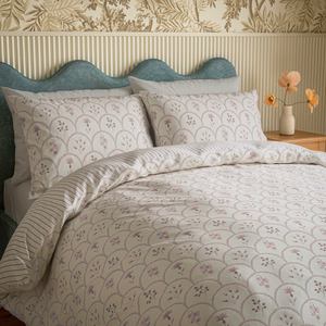 Summer Scallop Duvet Cover SET, Lavender