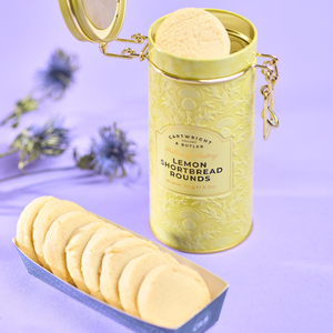Lemon Zest Shortbread Rounds in Tin