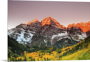 Maroon Bells At Sunrise, White River National Forest, Colorado