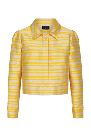 Gold-Yellow Stripe Cropped Jacket (XXL)