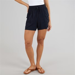 Onfire Womens Viscose Cargo Shorts Navy