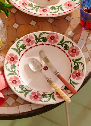 Pink Carnation Medium Dinner Plate, 8.5 Inch