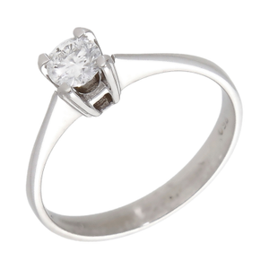 Pre-Owned 18ct White Gold 0.26ct Diamond Solitaire Ring