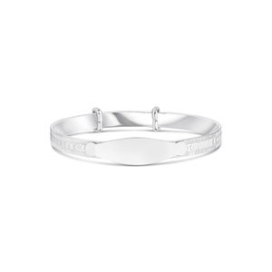Sterling Silver Solid Heart Baby Bangle