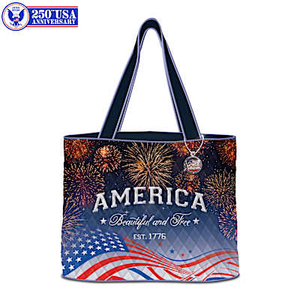 USA 250th Anniversary Quilted Tote Bag