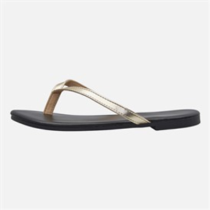 SEQWL Womens Flip Flops Gold