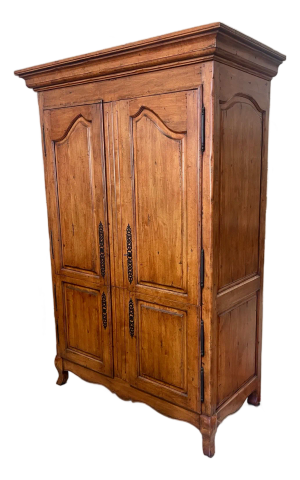 Chaddock Furniture French Country Style Entertainment Armoire With Pocket Doors and Storage Drawers.