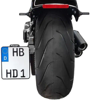 Heinz Bikes Side Mount License Plate Holder w/Plate Lights (HBSKZ-FL18)
