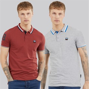 Tokyo Laundry Mens Subverse Two Pack Polo Shirts Multi
