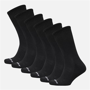 SKECHERS Six Pack Crew Socks Black