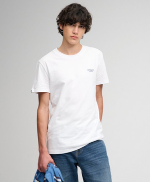 T-shirt con Logo Sovrapposto Ricamato Essential