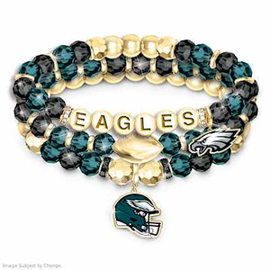 Philadelphia Eagles Beaded Bracelet Set