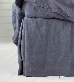 French Blue Linen Valance