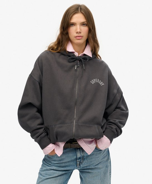 Felpa oversize con cappuccio e zip Athletic Essentials