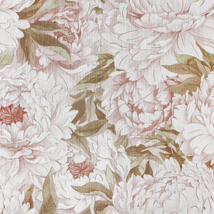 Sample of Beautiful Blooms Wallpaper in Peach White with Gold