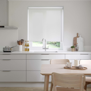 No Drill Lomond Frost White Roller Blinds: 790mm x 1150mm Recess
