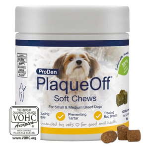 ProDen PlaqueOff Dental Soft Chews for Dogs - Size : Small/Medium Dogs (Pot of 120)