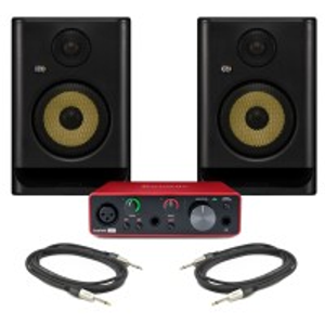 Focusrite Scarlett Solo (3rd Gen) and KRK ROKIT RP5 G5 Studio Monitor Bundle
