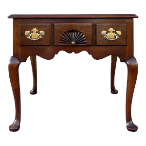 1970s Statton 50th Anniversary Collection Traditional Queen Anne Solid Cherry Square Side or End Table