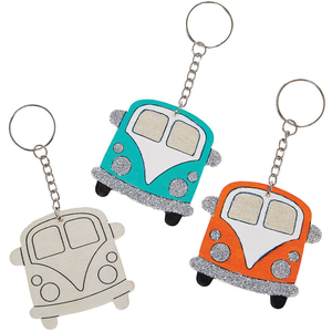 Campervan houten sleutelhangers