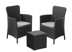 Miami 2 Seater Balcony set - Graphite