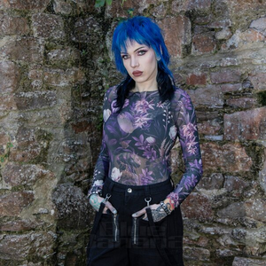 Killstar Wrenwell Mesh Top (Purple)