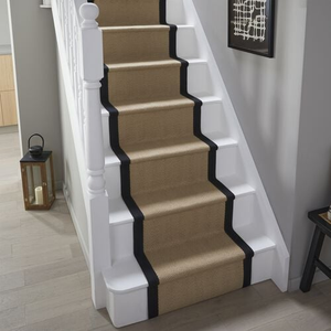 HERRINGBONE KIRA JUTE BLACK 60x800cm Stair Runner