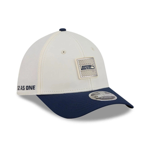 Seattle Seahawks NFL Training 2026 White 39THIRTY M-Crown Stretch Fit Cap
