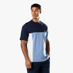 Colourblock T-Shirt | Navy/Light Blue/White