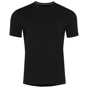 Herren-T-Shirt aus Merinowolle (Schwarzmeliert)