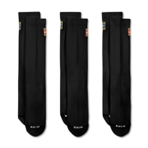 Nike Court Everyday Elevated x 3 Socks - Black