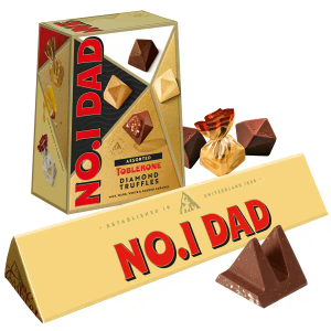 "No 1 Dad" Toblerone Bar & Truffles Chocolate Bundle