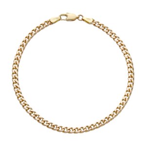 Pre-Owned 9ct Yellow Gold 7.5" Curb Bracelet