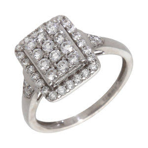 Pre-Owned 9ct White Gold 0.70ct Diamond Cluster Ring