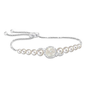 Diamond And Topaz God's Pearls Of Wisdom Bracelet