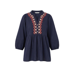 Elodie Smock Blouse In Nocturne (M)