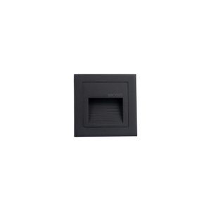 Aplique de Pared LED Empotrable Cuadrado Trido Mini 2W 90lm IP65 8.5x8.5x5.3cm 4000K Negro 25000H SECOM