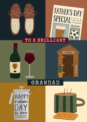 Illustrated Grandad Father's Day Card