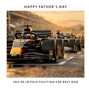 Moonpig Position For Best Dad Racing Car Father's Day Card