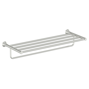 Accents Round Contemporary Towel Shelf - Chrome