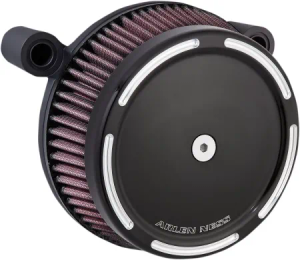 Arlen Ness Slot Track Stage 1 Big Sucker Air Cleaner Kit In Black With Synthetic Air Filter For Harley Davidson 1991-2022 Sportster Models (50-839)