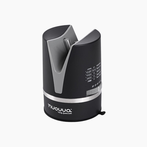 Kitchen Knife Sharpener with Suction Base, Hands-Free, Adjustable Angle, Sharpens Knives - Black