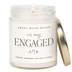 In My Engaged Era Soy Candle - Clear Jar - 9 oz (Wildflowers and Salt)