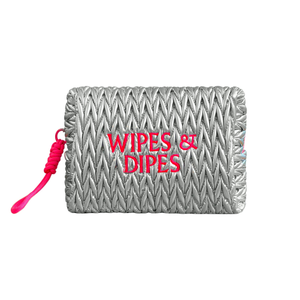 Silver Wipes & Dipes Cosmetic Bag (one size)